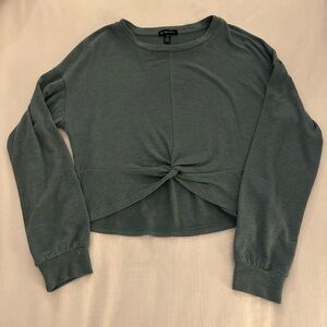 Beyond Yoga Teal Twist Front Top